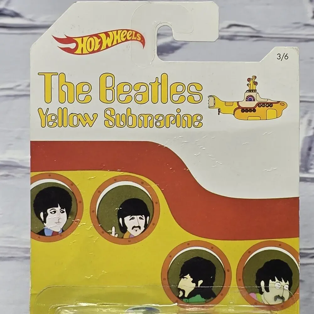 Hot Wheels The Beatles Yellow Submarine 50th Anniversary 3/6 Fish’d N Chip’d Car